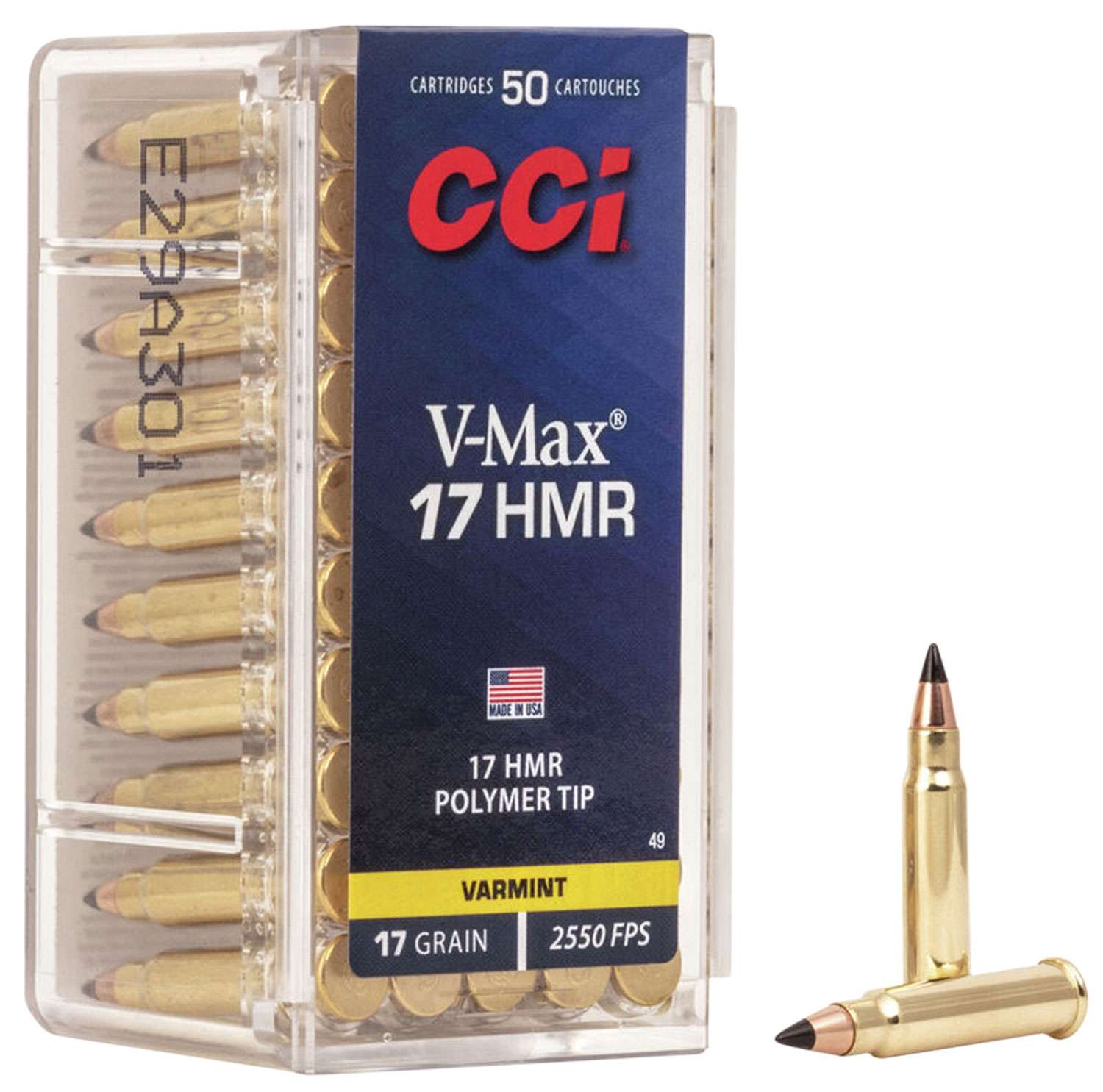 CCI .17 HMR 17 GR V-MAX 50 Rounds