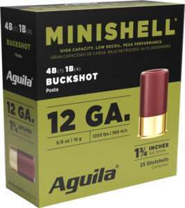 Aguila 12 GA Mini Shell 5/8 oz 4 Buck/1Buck 25 Rounds