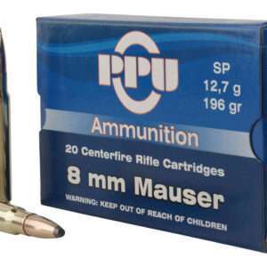 PPU 8MM MAUSER 196 GR Spft Point 20 Rounds